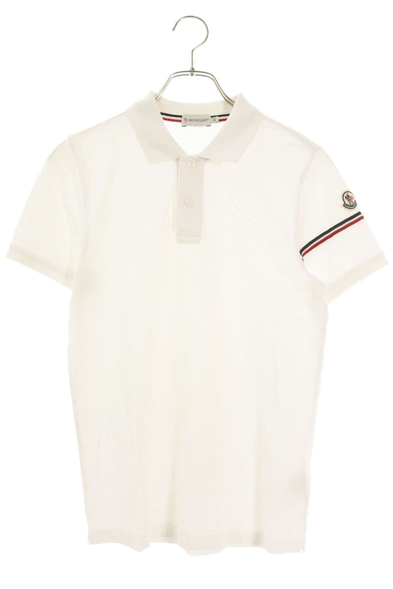 MONCLER Sleeve Logo Polo White Size XS