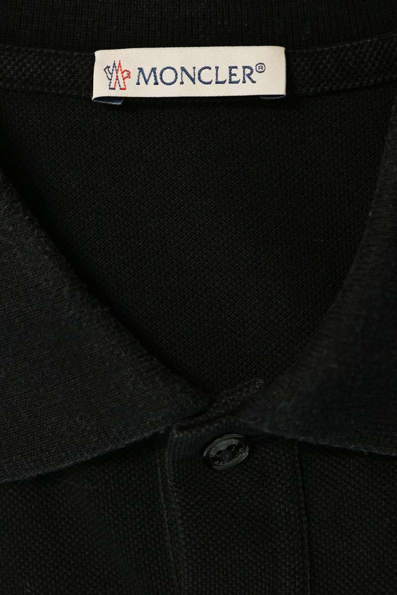 MONCLER Logo Embroidery Polo Black Size M