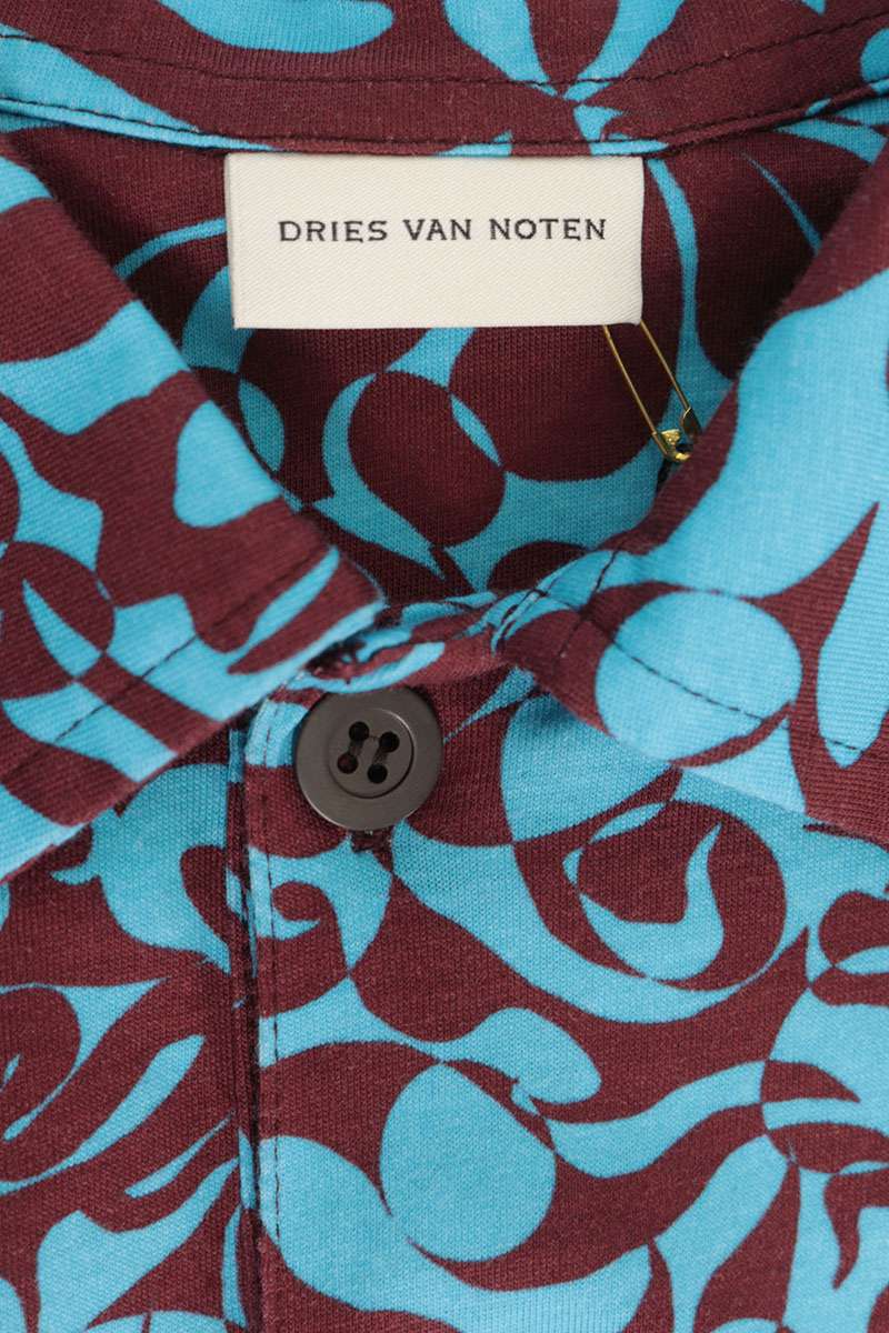DRIES VAN NOTEN SS26 All-Over Pattern Polo Multi Size M