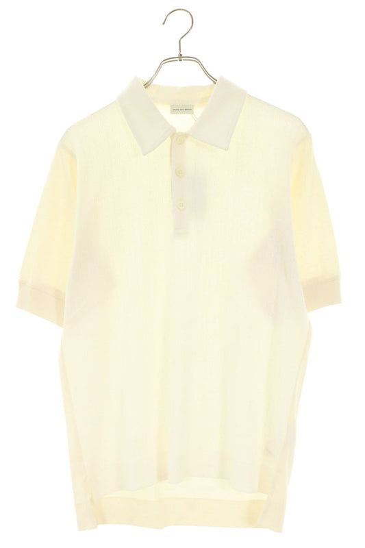 DRIES VAN NOTEN 26SS Cotton Mesh Short Sleeve Polo Size M