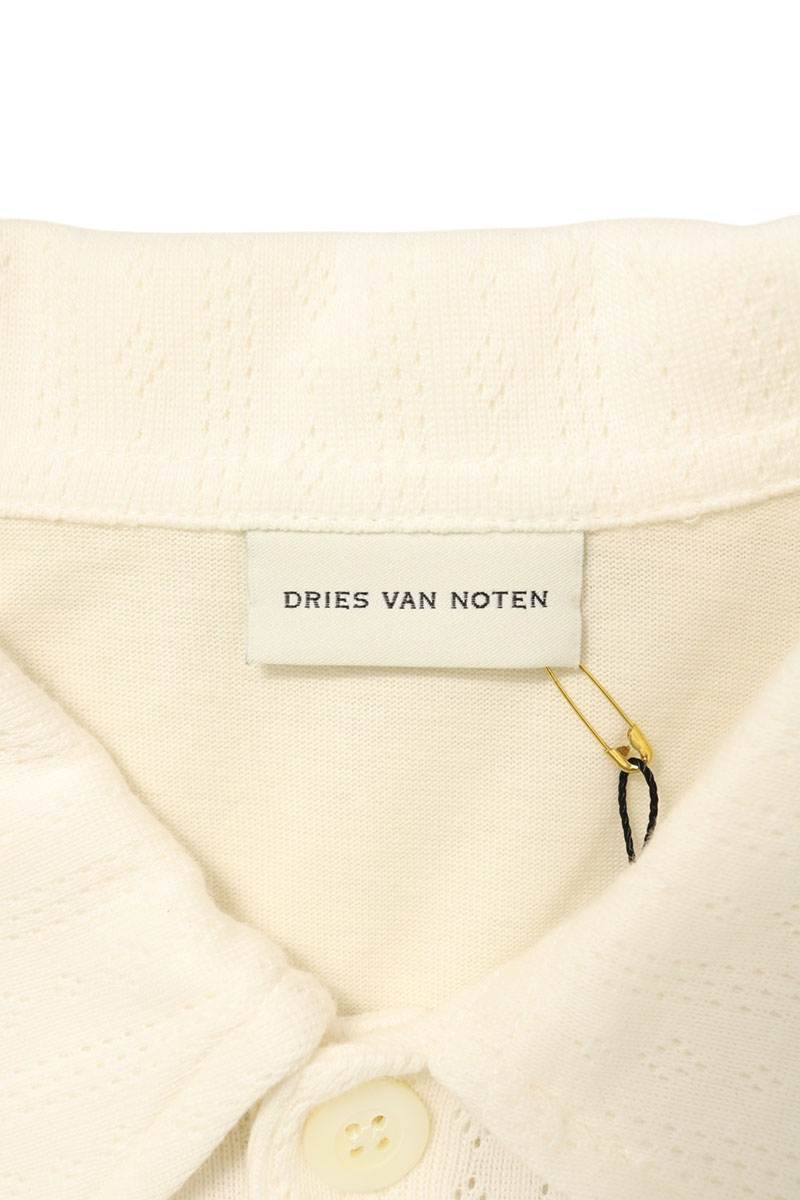 DRIES VAN NOTEN 26SS Cotton Mesh Short Sleeve Polo Size M