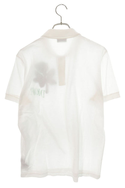 DIOR 20SS Flower Embroidered Cotton Polo Shirt White Size M
