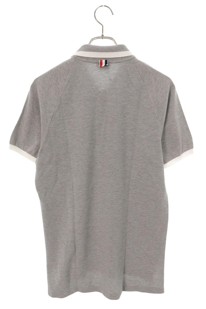 THOM BROWNE 3-Stripe Cotton Short Sleeve Polo Size 1