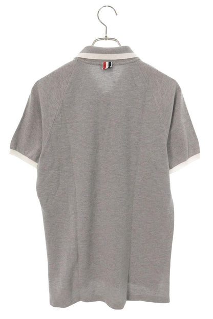 THOM BROWNE 3-Stripe Cotton Short Sleeve Polo Size 1