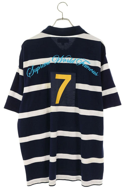 SUPREME 25SS Cursive Polo Script Logo Polo Navy/White Size L