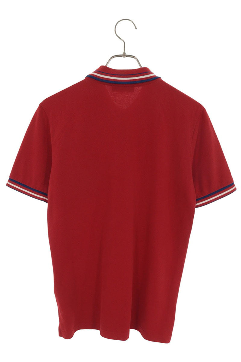 PRADA Hem Logo Cotton Short Sleeve Polo Red Size S