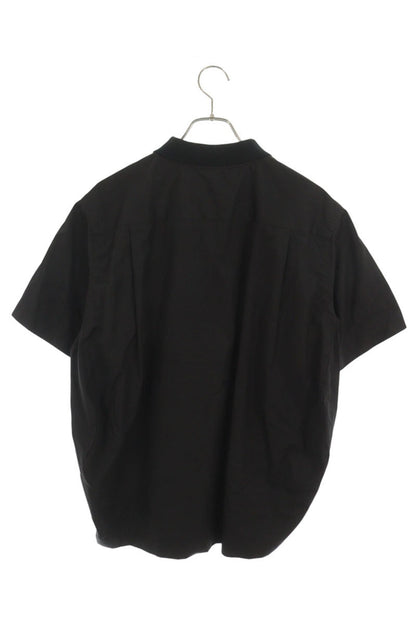 Sacai Half-Zip S/S Cotton Polo Shirt Black Size 1