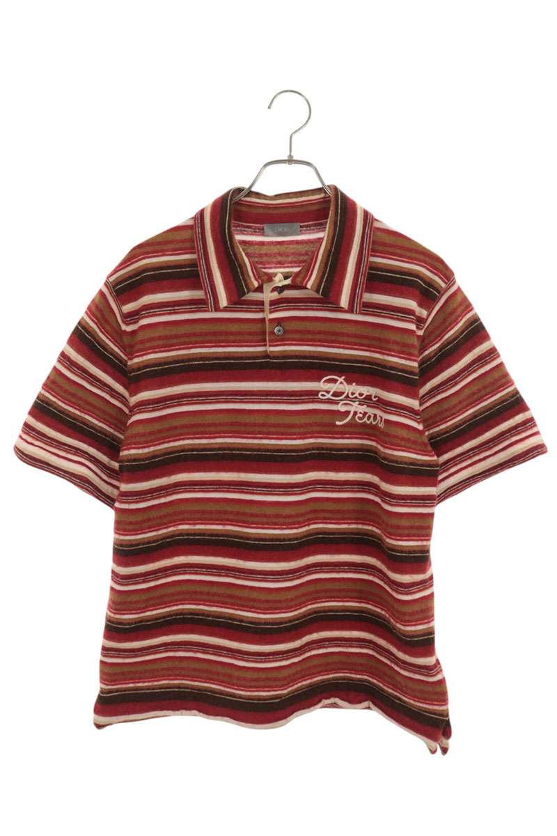 DIOR x DENIM TEARS Front Logo Polo Red Size M