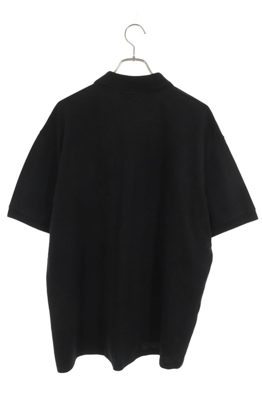 JiyongKim Faded Cotton Polo Shirt Black Size L