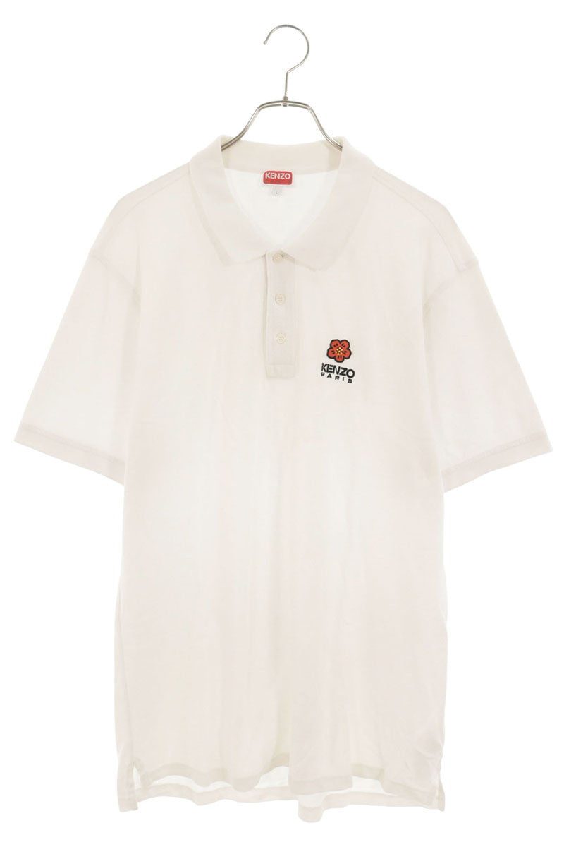 KENZO Logo Embroidered S/S Polo Shirt White Size L