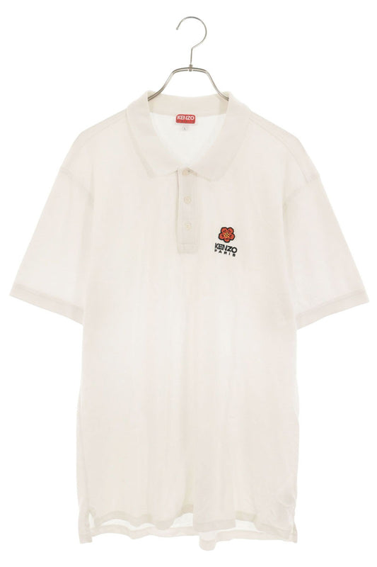 KENZO Logo Embroidered S/S Polo Shirt White Size L