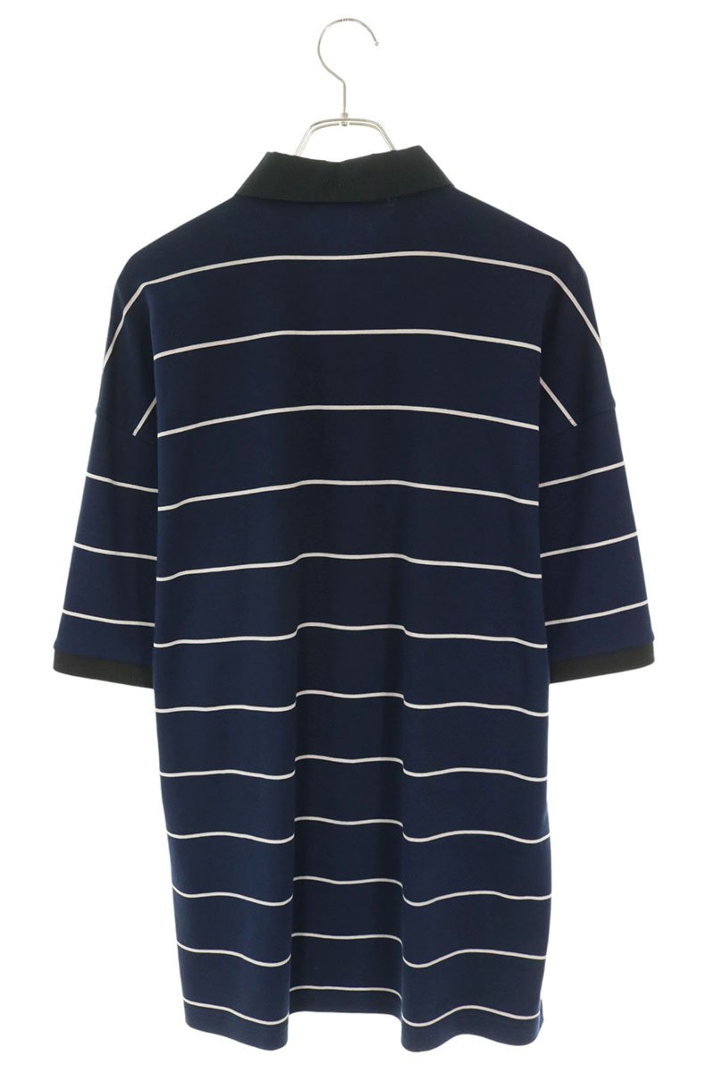 VETEMENTS 26SS NERD FOOTBALL Striped Polo Navy Size XS