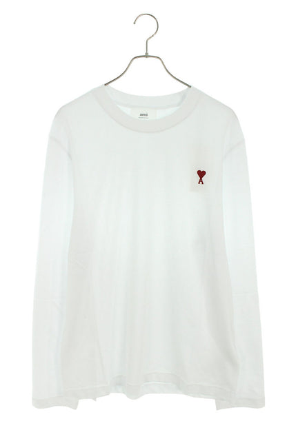 AMI 24AW Embroidered Long Sleeve T-Shirt White Size XL