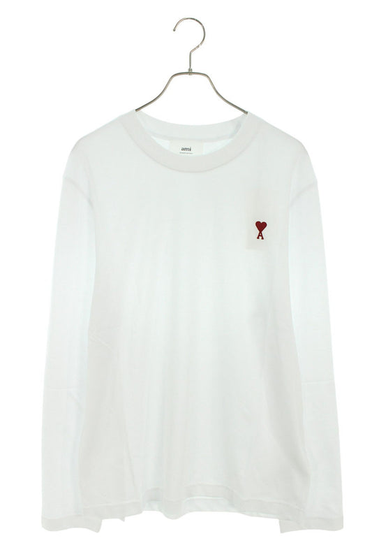 AMI 24AW Embroidered Long Sleeve T-Shirt White Size XL