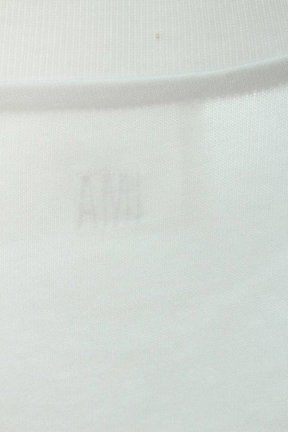 AMI 24AW Embroidered Long Sleeve T-Shirt White Size XL