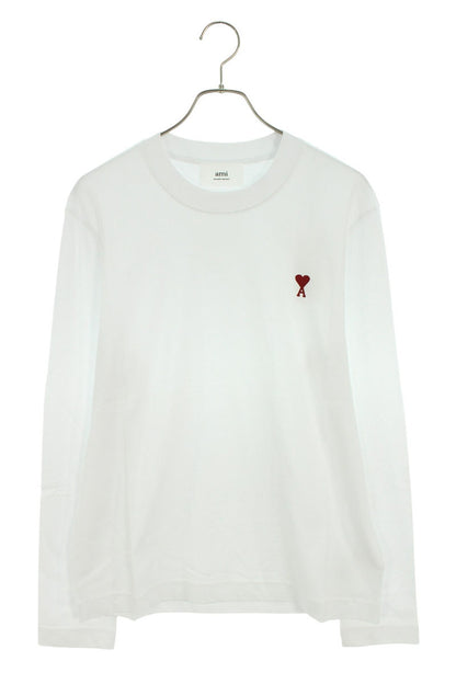 AMI 24AW Embroidered Long Sleeve T-Shirt White Size XXL