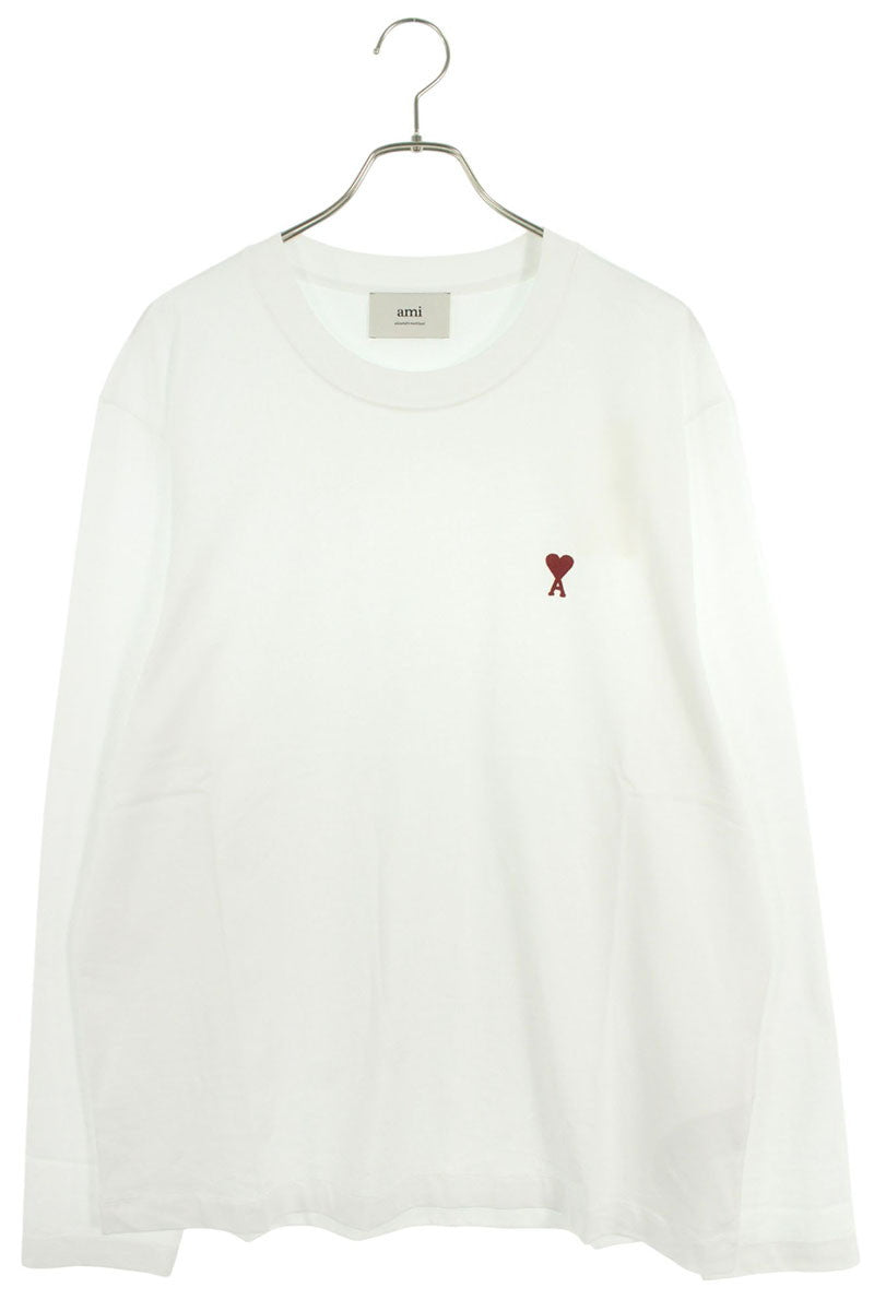 AMI Embroidered Long Sleeve T-Shirt White x Multi Size XXL
