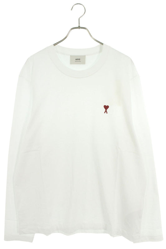 AMI Embroidered Long Sleeve T-Shirt White x Multi Size XXL
