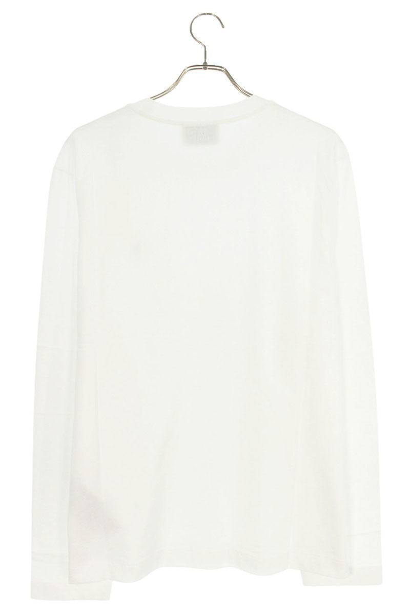 AMI Embroidered Long Sleeve T-Shirt White x Red Size XL