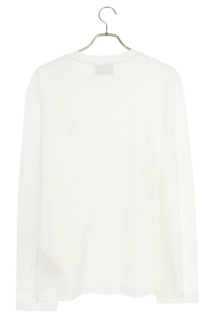 AMI Embroidered Long Sleeve T-Shirt White x Red Size XL