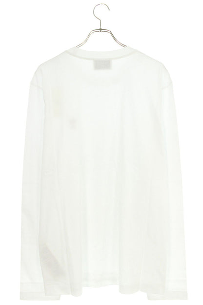 AMI Embroidered Long Sleeve T-Shirt White x Red Size XXL
