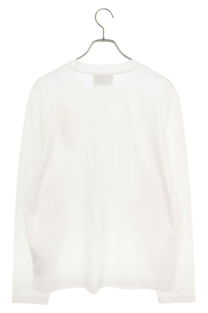 AMI Embroidered Long Sleeve T-Shirt White x Red Size XXL