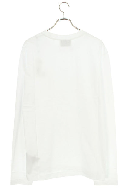 AMI Embroidered Long Sleeve T-Shirt White x Red Size XL
