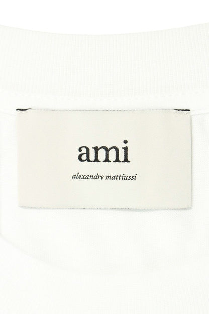 AMI Embroidered Long Sleeve T-Shirt White x Red Size XL