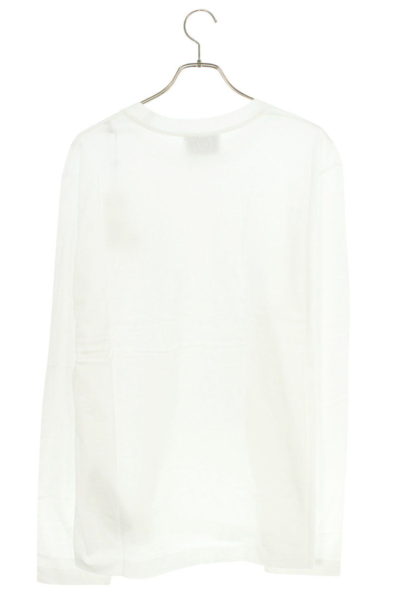 AMI Embroidered Long Sleeve T-Shirt White x Red Size XL
