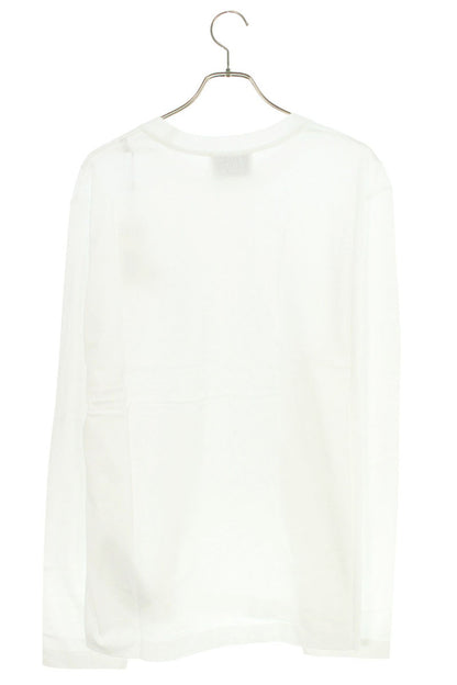 AMI Embroidered Long Sleeve T-Shirt White x Red Size XL