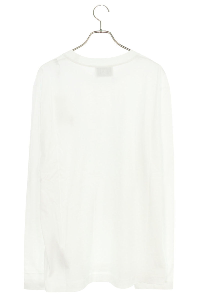 AMI Embroidered Long Sleeve T-Shirt White x Red Size XXL
