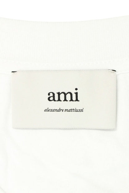 AMI Embroidered Long Sleeve T-Shirt White x Red Size XXL