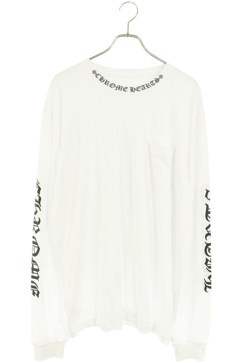 Chrome Hearts Logo Print Long Sleeve T-Shirt White Size XL