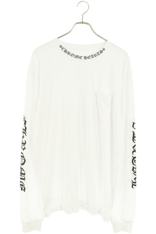 Chrome Hearts Logo Print Long Sleeve T-Shirt White Size XL