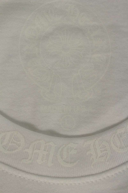 Chrome Hearts Neck Logo Print Long Sleeve Tee White Size L