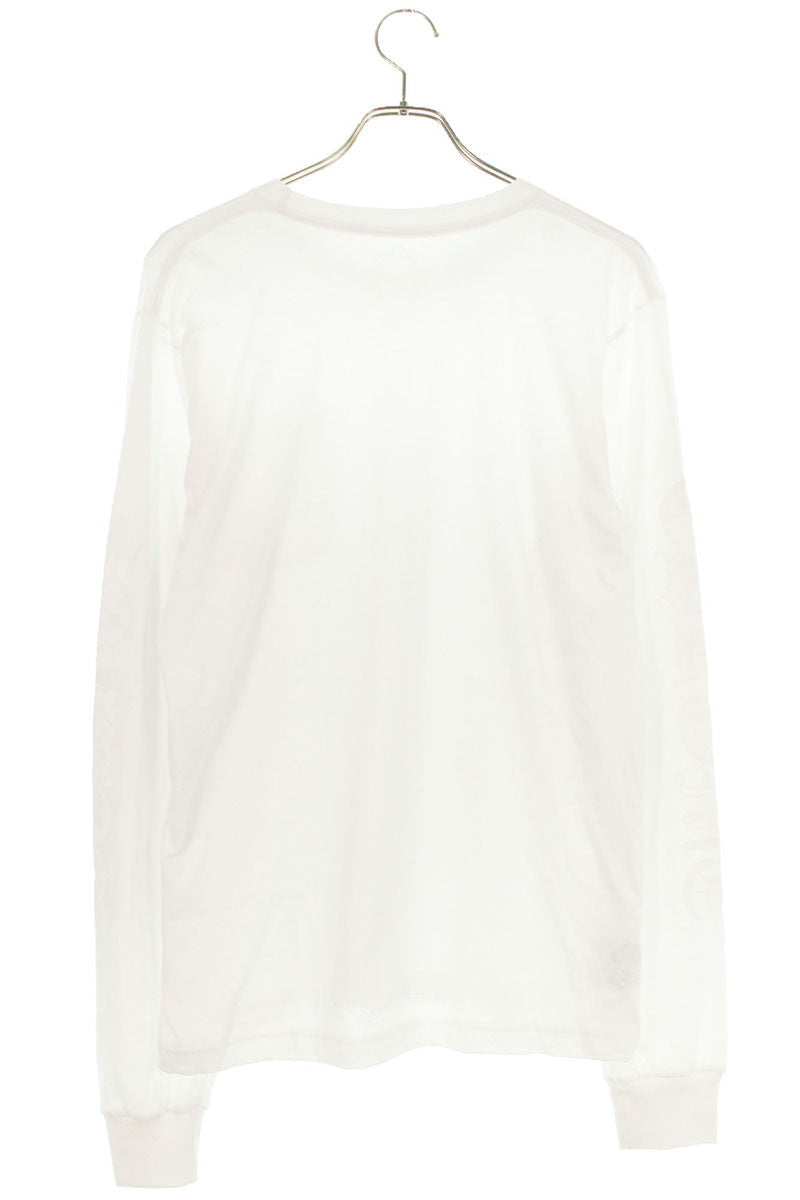 Chrome Hearts Neck Logo Print Long Sleeve Tee White Size M
