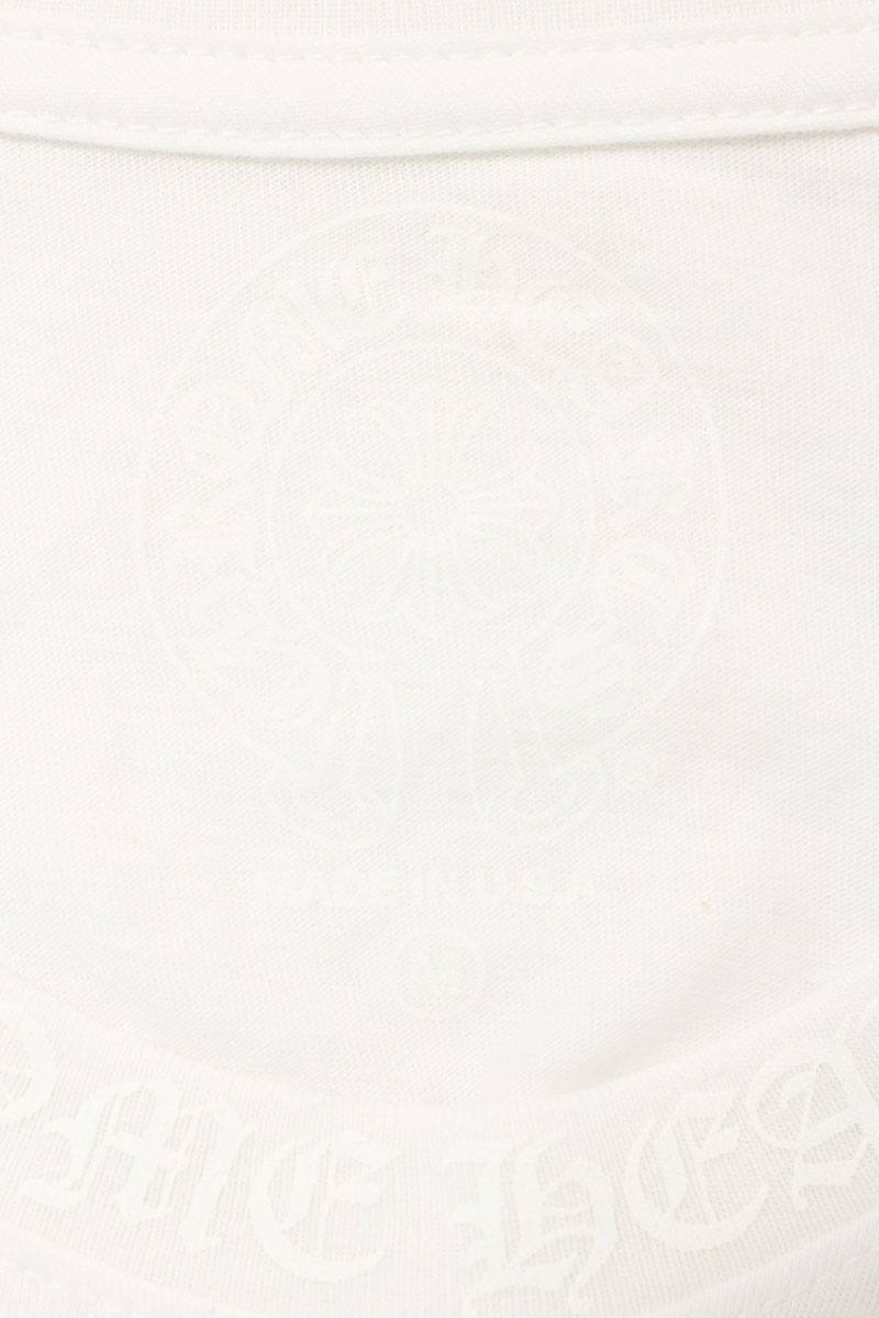 Chrome Hearts Neck Logo Print Long Sleeve Tee White Size M