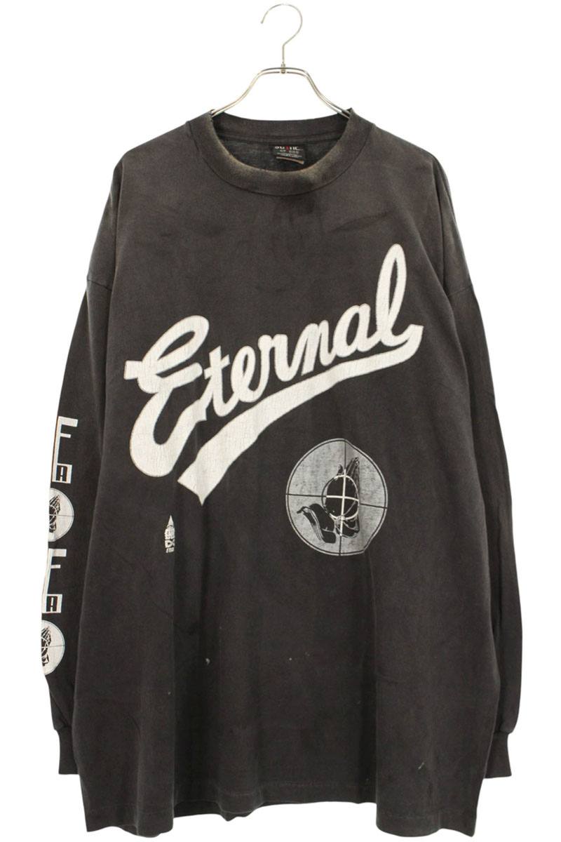 SAINT MICHAEL Vintage Logo Long Sleeve Tee Black Size XXL