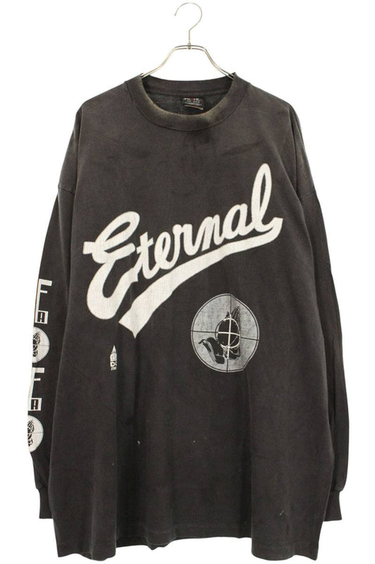 SAINT MICHAEL Vintage Logo Long Sleeve Tee Black Size XXL