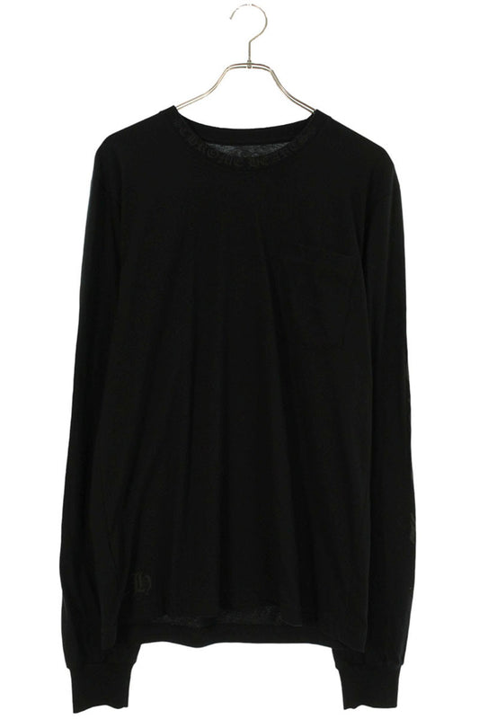 Chrome Hearts Neck Logo Long Sleeve Tee Black Size M
