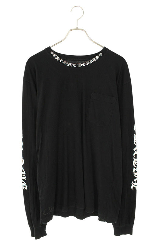 Chrome Hearts Cotton Neck Logo Print Longsleeve Tee Size XL