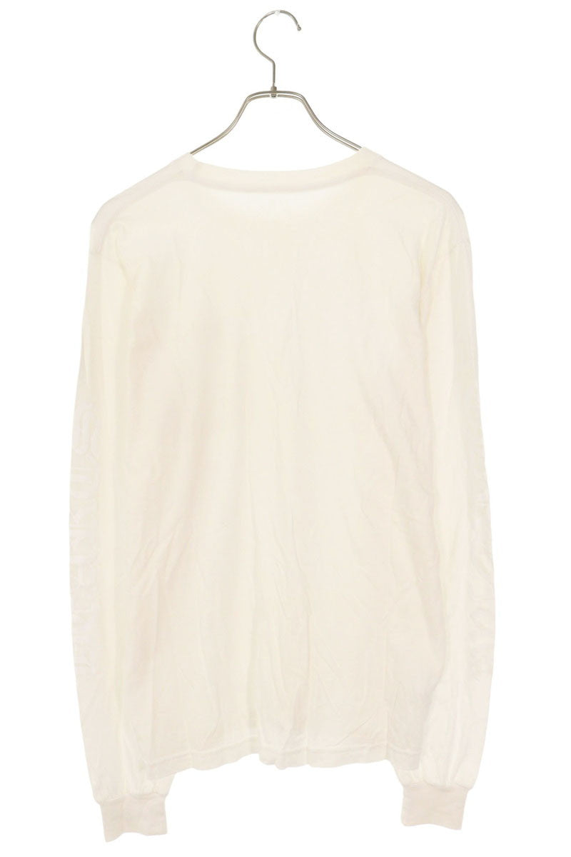 Chrome Hearts Logo Print Long Sleeve Tee White Size M
