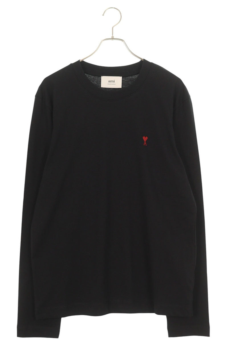AMI Embroidered Long Sleeve T-Shirt Black Size XL