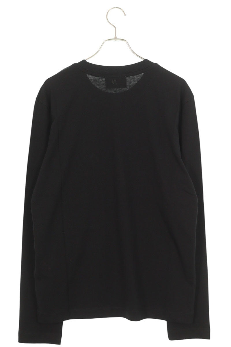 AMI Embroidered Long Sleeve T-Shirt Black Size XL