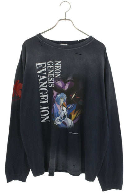 Protocol Index 25AW Print Vintage Long Sleeve T-Shirt Blue Size 1