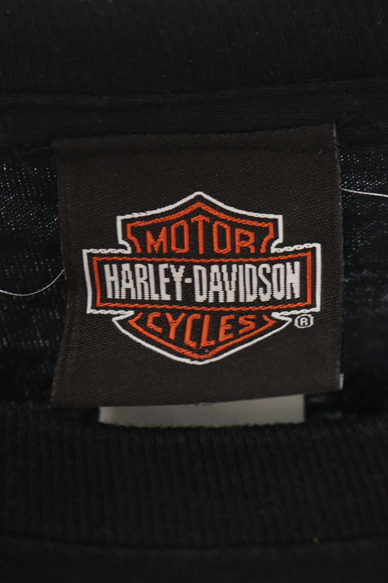 VINTAGE Harley-Davidson Blue Flame Joker Long Sleeve Top Size XL