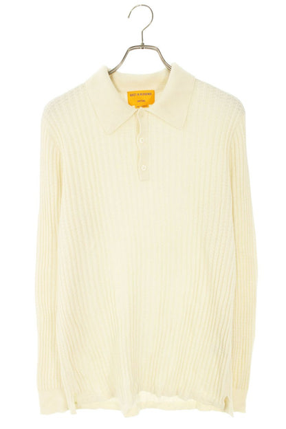 Guest in Residence Cashmere Polo Long Sleeve Top White Size L