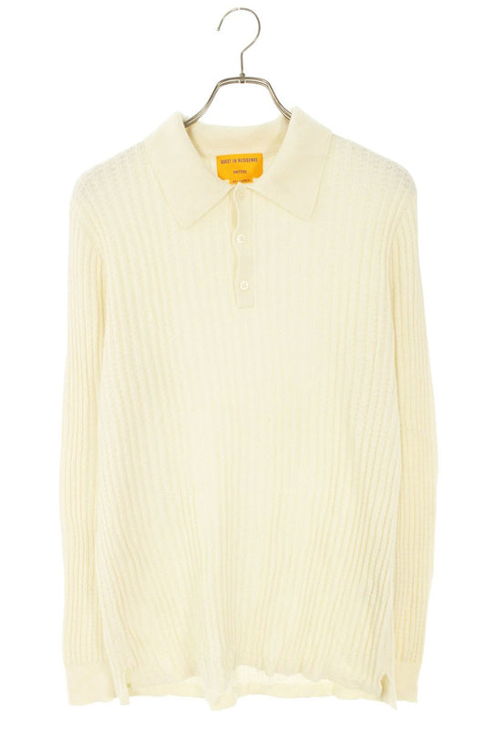 Guest in Residence Cashmere Polo Long Sleeve Top White Size L