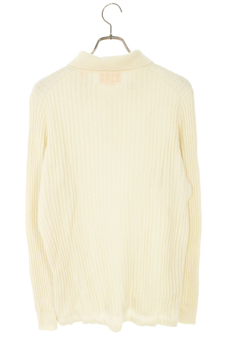Guest in Residence Cashmere Polo Long Sleeve Top White Size L