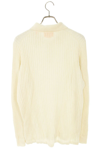 Guest in Residence Cashmere Polo Long Sleeve Top White Size L